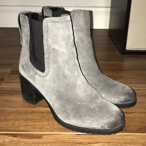 Grey suede Sam Edelman ankle booties